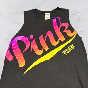 Victoria’s Secret Pink Ombré Pink Graphic tank top muscle tee t shirt S